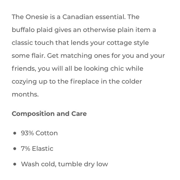 Snugabye buffalo plaid adult onesie, size S, XS. - Picture 6 of 16